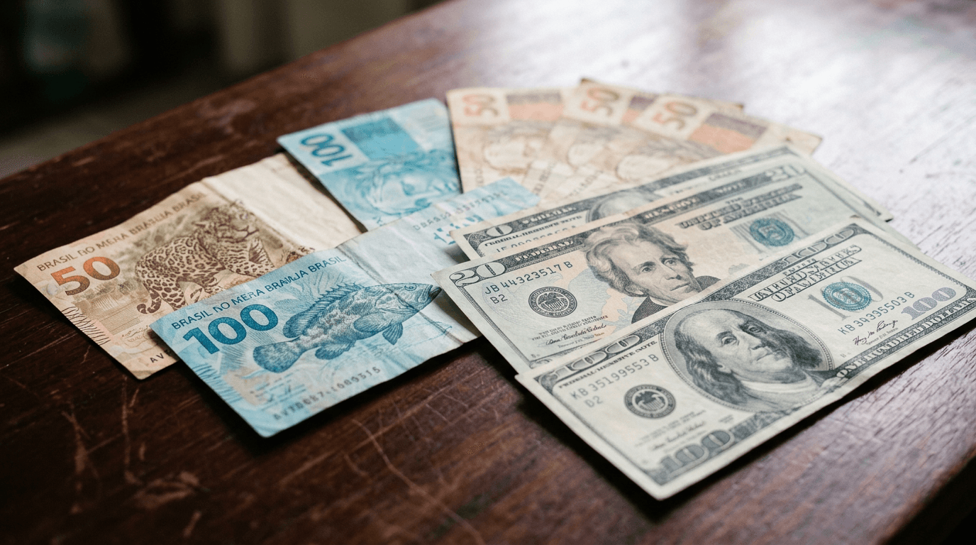 Brazil’s Real Under Pressure as Investors Pull $8 Billion, Overshadowing Robust Trade Surplus