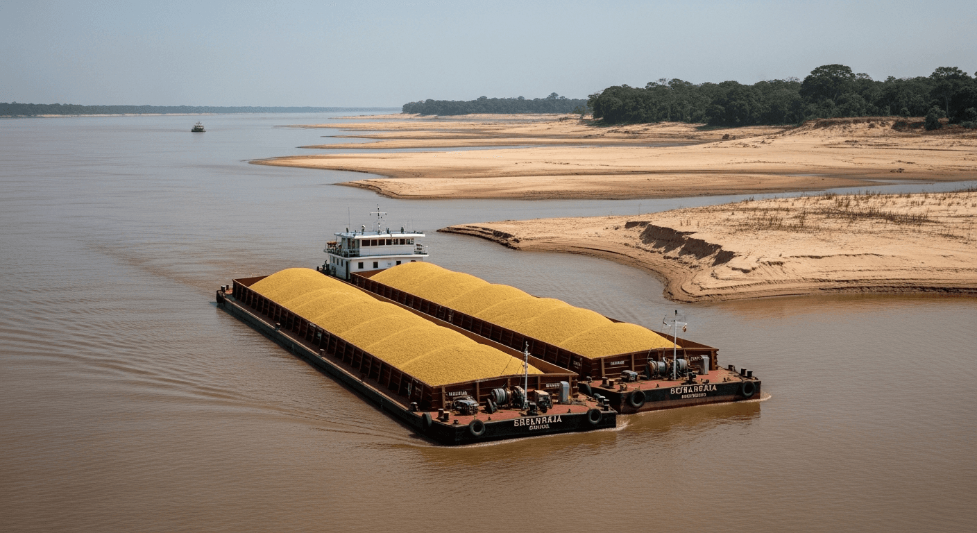 Super El Niño Threatens Amazon River, Imperiling Brazil’s Key Soy Export Corridor